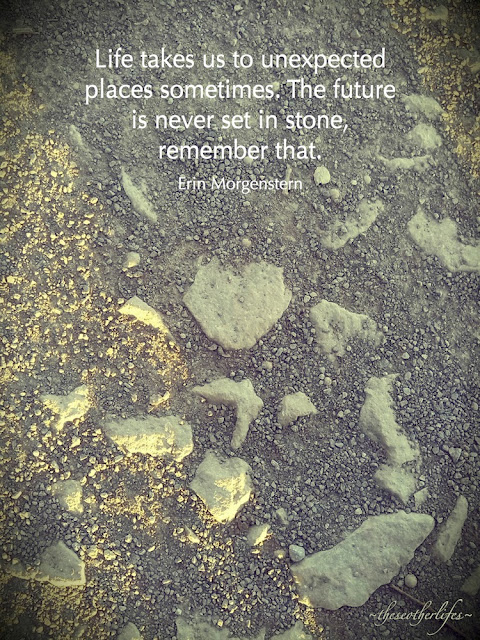 Life takes us to unexpected places sometimes. The future is never set in stone, remember that. - Erin Morgenstern