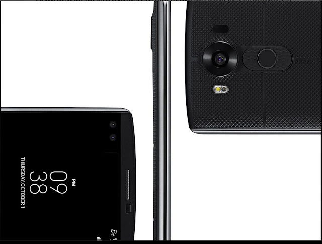 LG V10 front and rear camaras