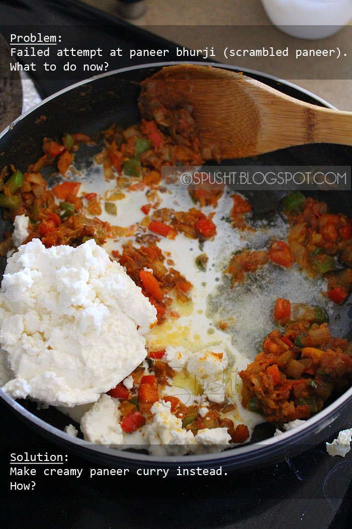 Spusht failed attempt paneer bhurji what to do?