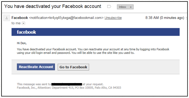 And How account reactivate deactivate to facebook