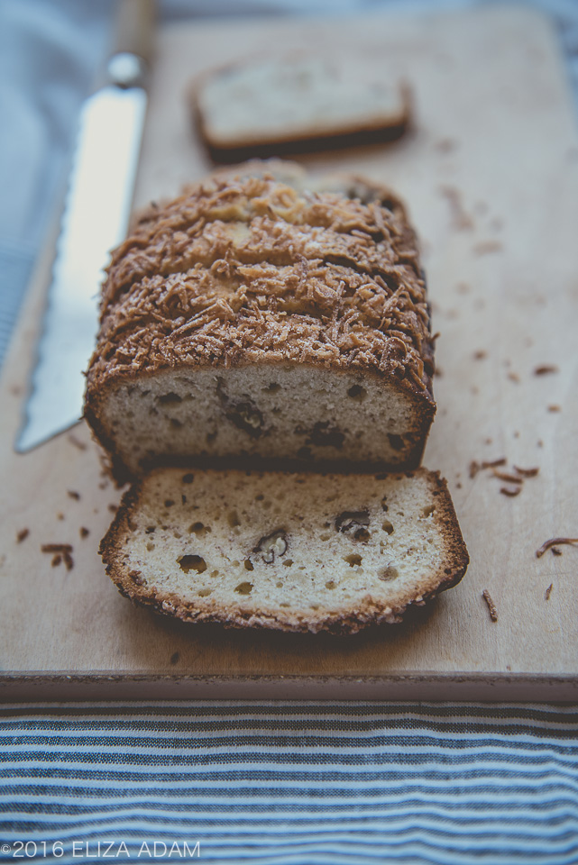 Notes from My Food Diary BananaCoconut Cream Cheese Nut Bread