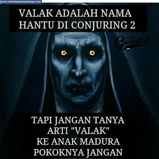 Meme Valak Setan di Film Conjuring Artik Valak di Madura
