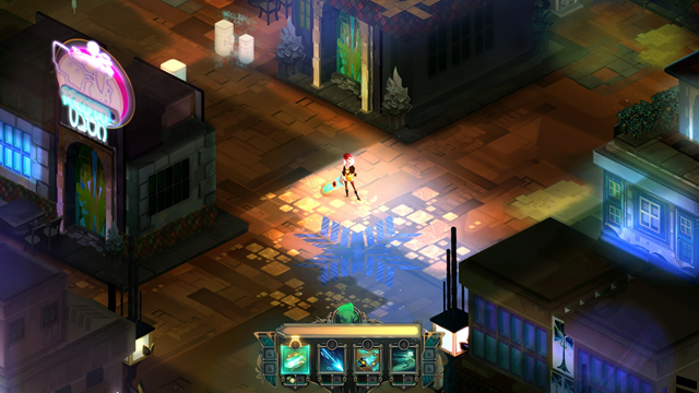 Imagem do Jogo mostrando parte do cenário com a personagem no centro.