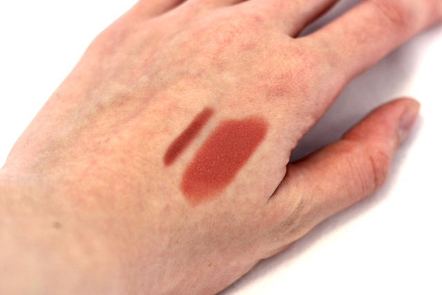 Charlotte Tilbury Lip Cheat Lip Liner in Pillow Talk and Lipstick in Bitch Perfect Swatches