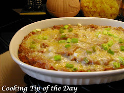 Refried Beans with Cheese and Green Onions