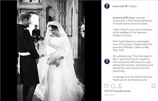 Happy one year anniversary to Their Royal Highnesses, The Duke and Duchess of Sussex!  Today marks the one year anniversary of the wedding of The Duke and Duchess of Sussex.  Their Royal Highnesses exchanged vows at St George’s Chapel within the grounds of Windsor Castle on May 19th, 2018.  The selected song “This Little Light of Mine” was chosen by the couple for their recessional. We hope you enjoy reliving this moment, and seeing some behind the scenes photos from this special day.  A message from The Duke & Duchess: Thank you for all of the love and support from so many of you around the world. Each of you made this day even more meaningful.  Photo credit: Chris Allerton/Joe Short (B&W); PA (color) ©️SussexRoyal (B&W images and video)