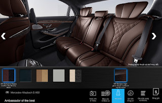 Màu nội thất Mercedes Maybach S400 4MATIC 2017 Nội thất Mercedes Maybach S400 4MATIC 2017 màu Nâu Nut / Đen 514