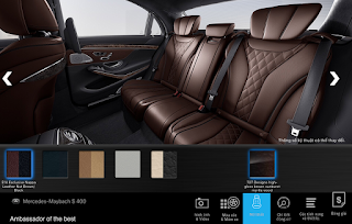Nội thất Mercedes Maybach S450 4MATIC 2018 màu Nâu Nut / Đen 514
