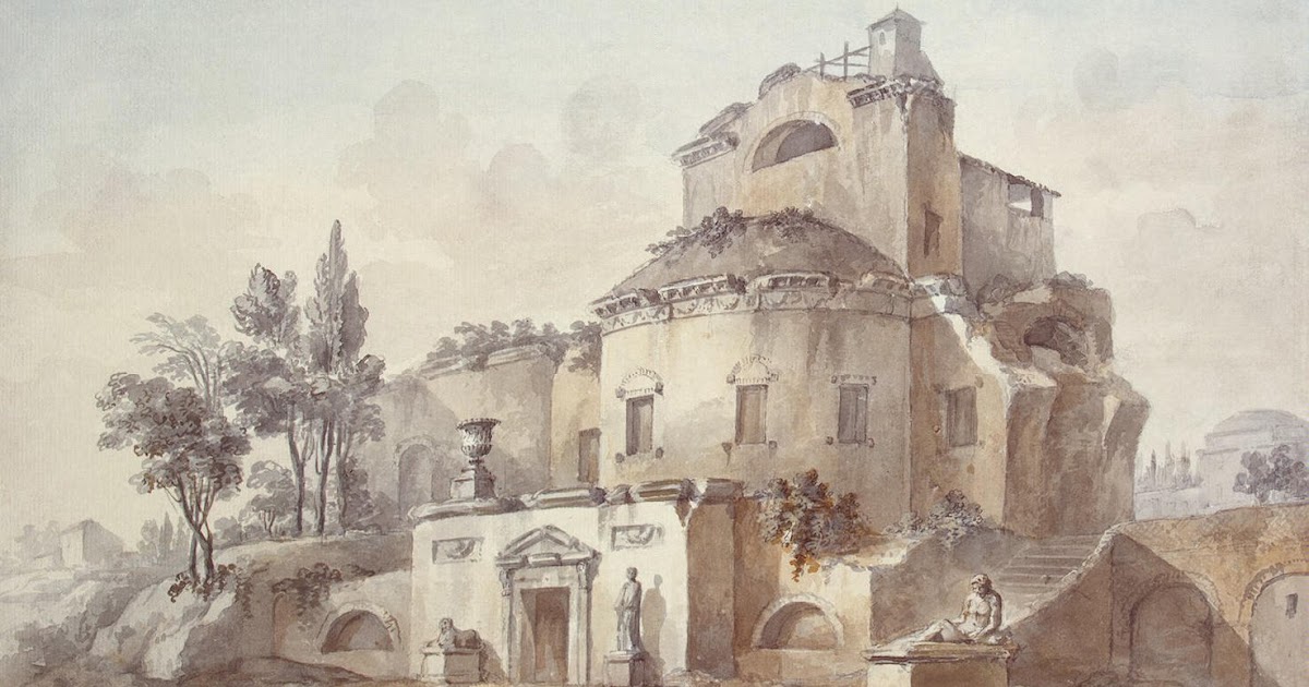 Country House On Ancient Ruins C Charles Louis Clerisseau Endless Paintings