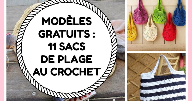 MES FAVORIS TRICOT-CROCHET: Modèles gratuits : 11 sacs de plage au crochet
