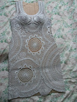Tina's handicraft : crochet dress with doilies