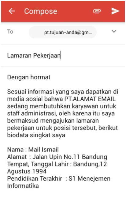 Cara Mengirim Surat Lamaran Kerja Lewat Email