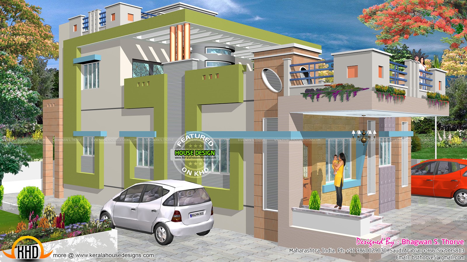 Maharashtra house  design with plan  Kerala home  design 