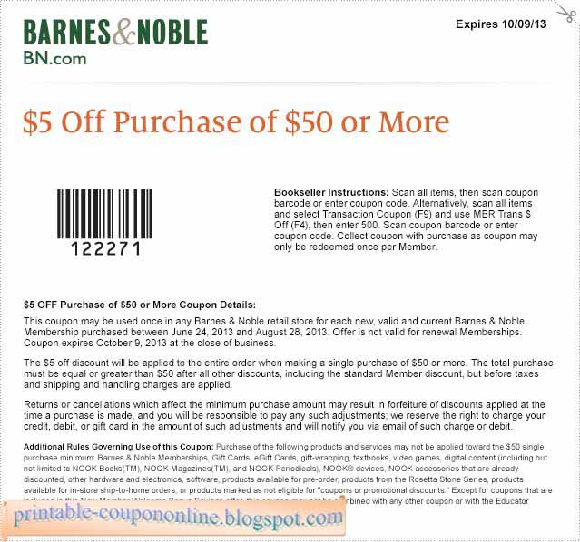 Barnes and Noble Coupon Codes Barnes and Noble does offer Free Standard Shipping on orders $25 or over. Learn more about Barnes and Noble`s shipping policy on this page Does Barnes and Noble have any Sale/Clearance products?