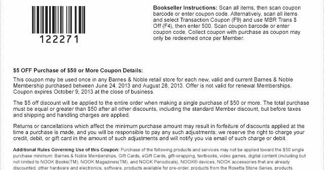 Barnes and noble coupon 2018 february