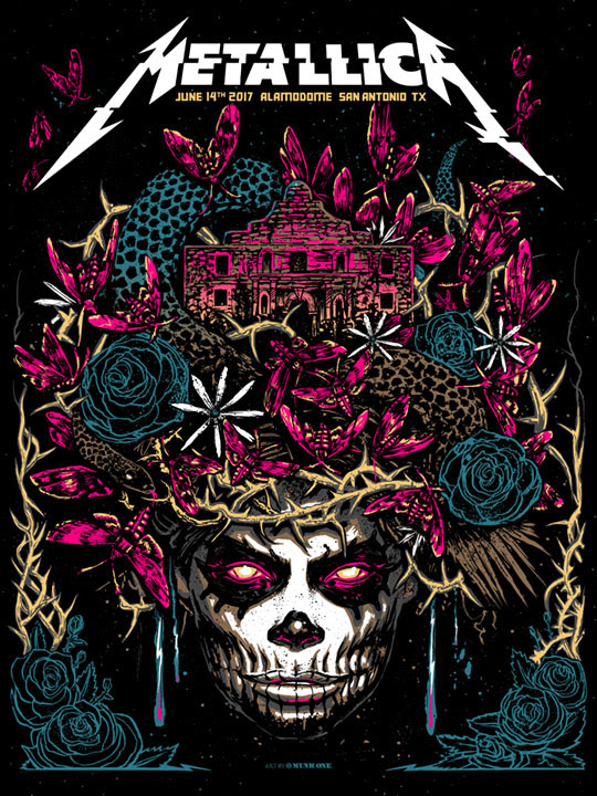 INSIDE THE ROCK POSTER FRAME BLOG Metallica San Antonio Prints By Munk