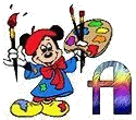Alfabeto de Mickey pintor A.