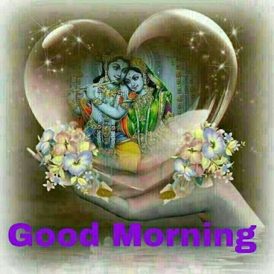 Good Morning Radha and Krishna images 