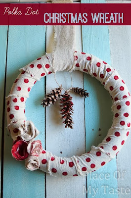 polka dot Christmas wreath