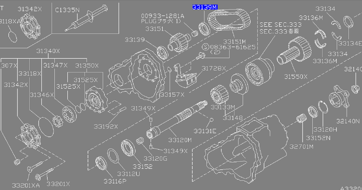 Transfer case Internal Parts R32, R33, R34 GTR. How the ATTESA System