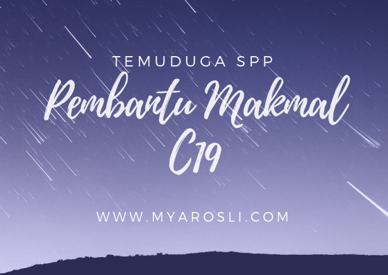 Temuduga SPP (Pembantu Makmal C19)  Lovely Sunshine