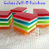 Cubes Jell-O rainbow