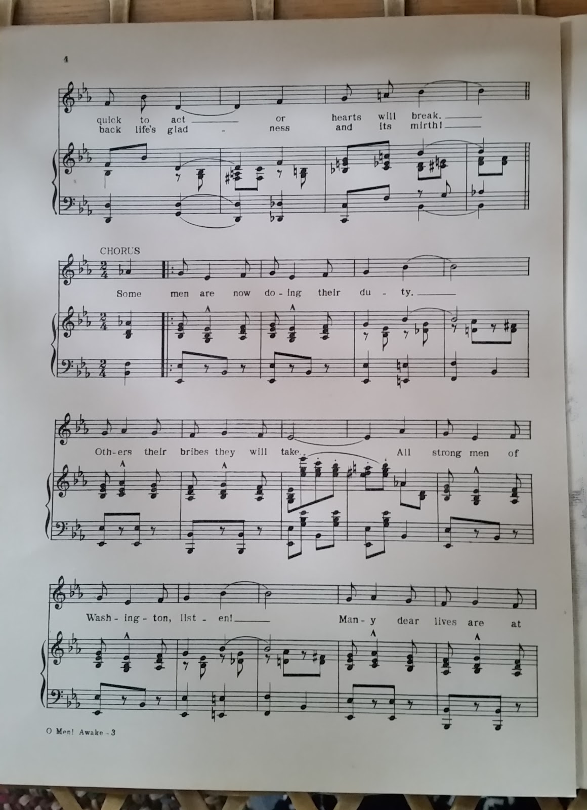 Heirlooms Reunited Sheet Music for O Men! Awake! by Maine Composers