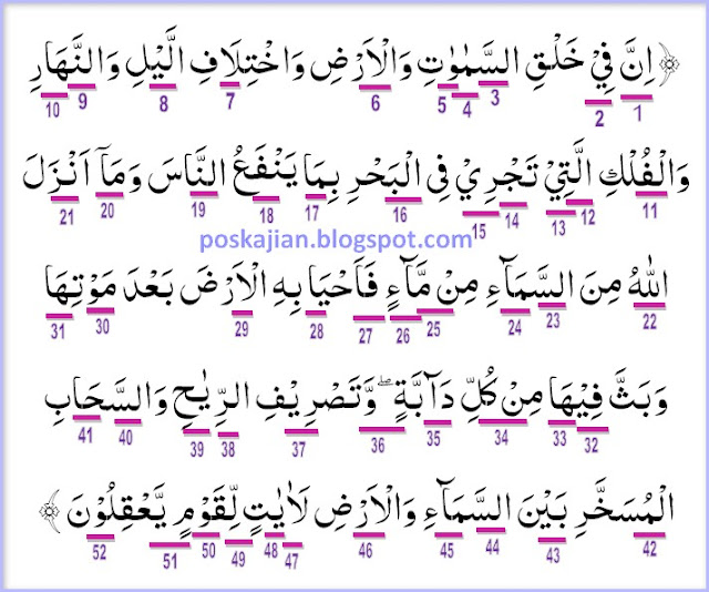 Hukum Tajwid AlQuran Surat AlBaqarah Ayat 164 Lengkap