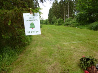 Christmas Tree Throwing Competition at the Yattendon & Frilsham Fete
