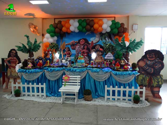 Decoração de aniversário tema Moana Moana - Decoração de mesa de aniversário tema Moana - Jacarepaguá - RJ
