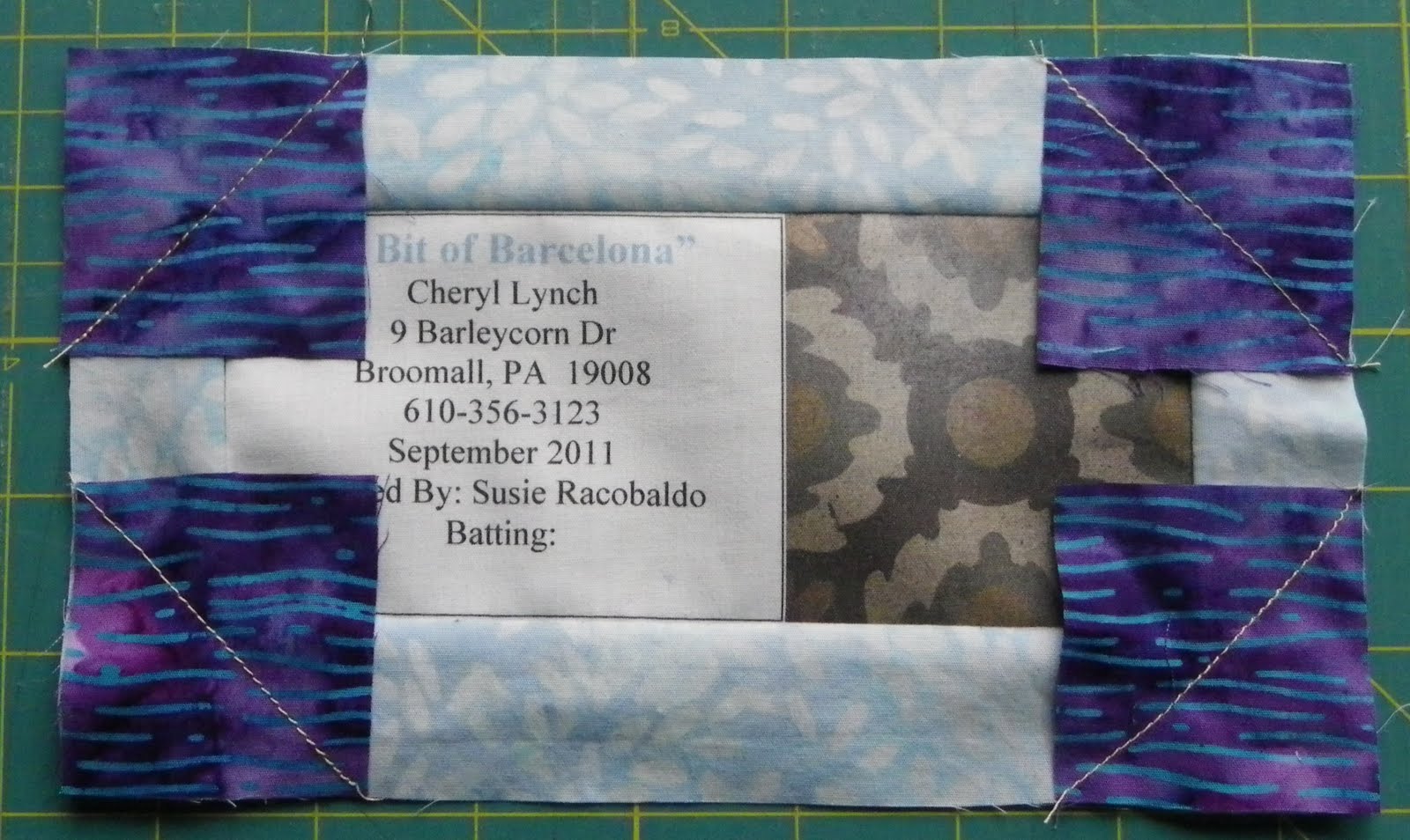 Cheryl Lynch Quilts: Tips For A Quick Quilt Label