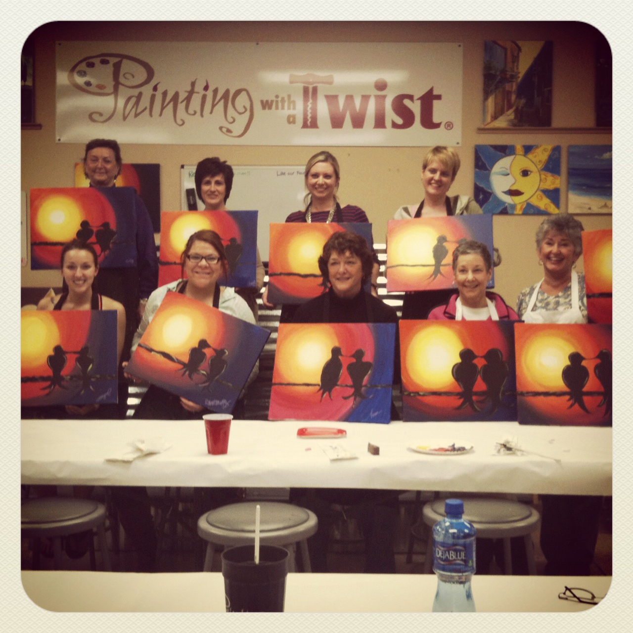 Brownstone Village Painting with a Twist Girls Night Out