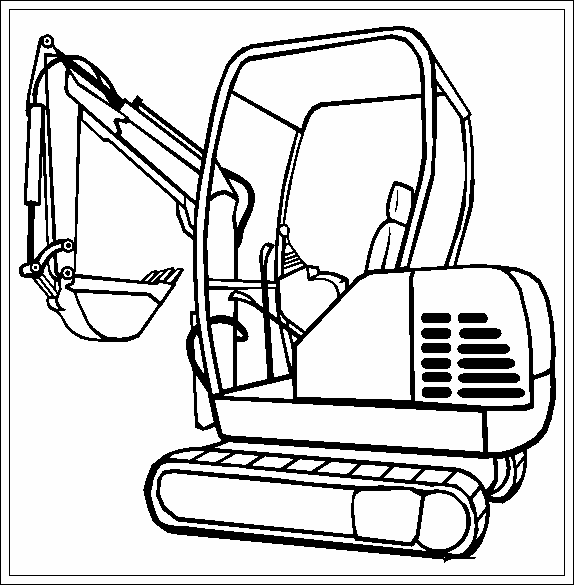 Ausmalbilder von Bagger zum Drucken