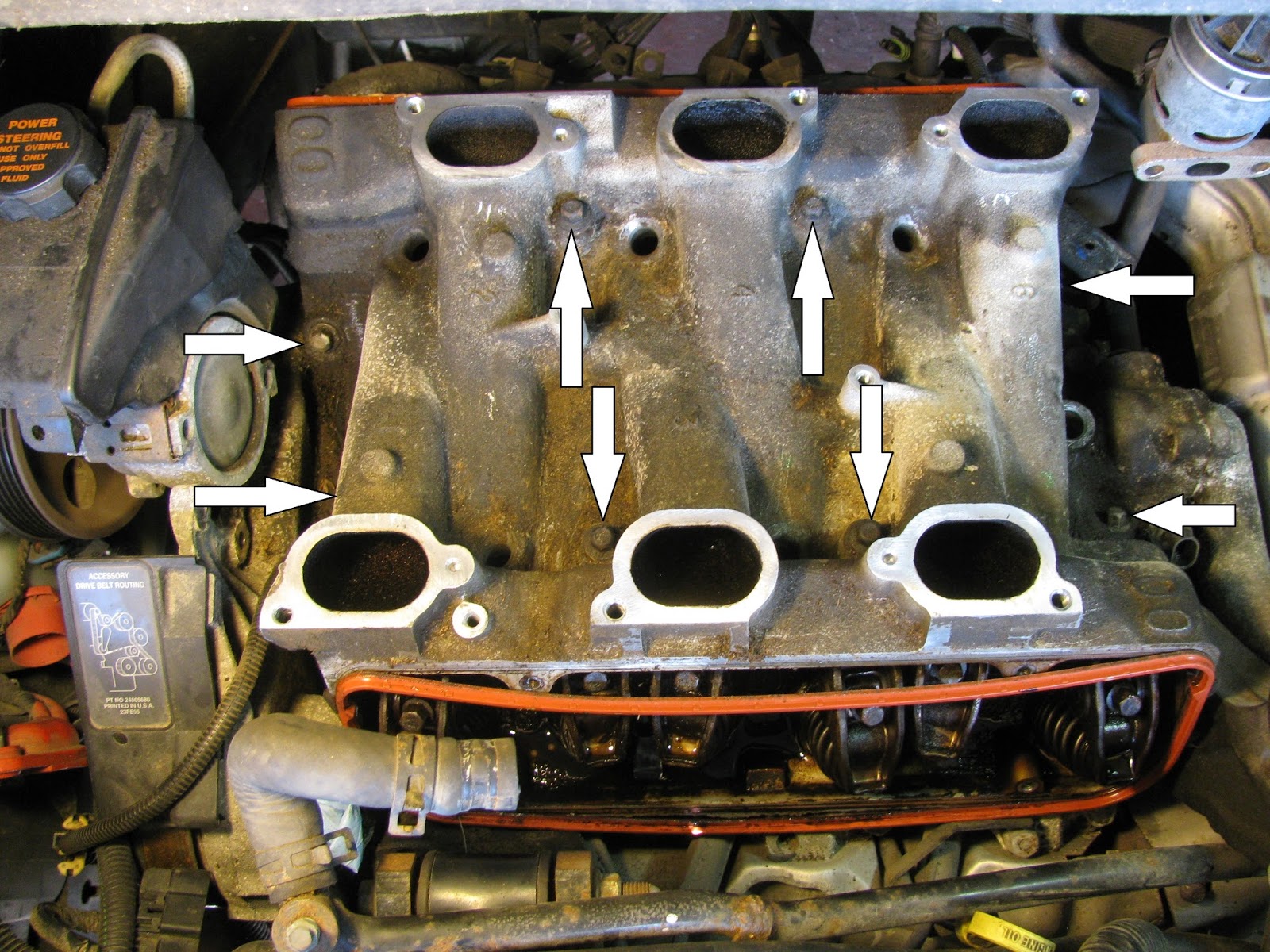 The Original Mechanic: 3.4L GM Engine: How to replace the ... gm 12 bolt diagram 
