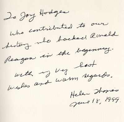 Helen Thomas autograph