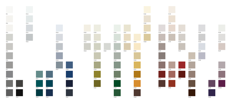 palette colori pitture Piero Lissoni Color Collection
