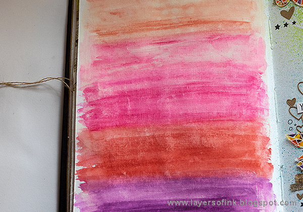 Layers of ink - Ombre Art Journal Page Tutorial by Anna-Karin with Dina Wakley / Ranger products