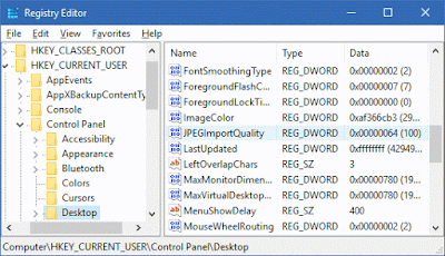 Disable Compression of Desktop Wallpaper in Windows 10 Disable Compression of Desktop Wallpaper in Windows 10