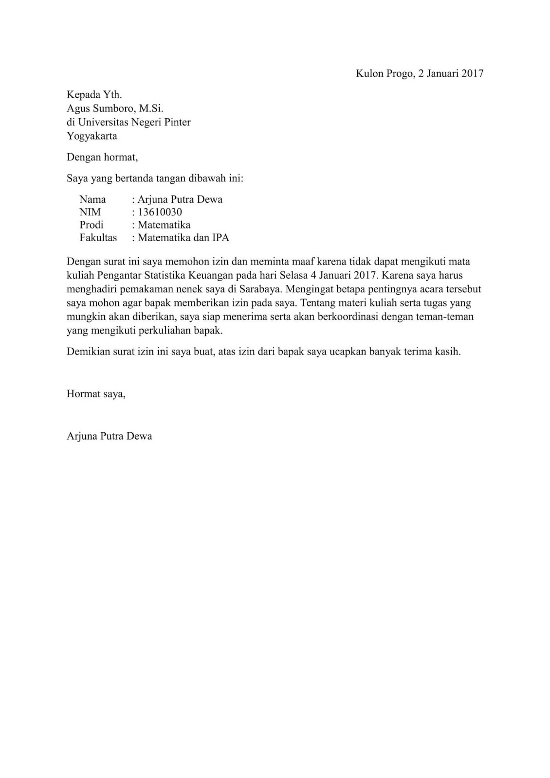 Contoh Surat Izin Tidak Masuk Sekolah Tulisan Tangan 7 contoh surat izin dan permohonan izin untuk kuliah Contoh Surat Izin Tidak Masuk Sekolah Tulisan Tangan 7 contoh surat izin dan permohonan izin untuk kuliah