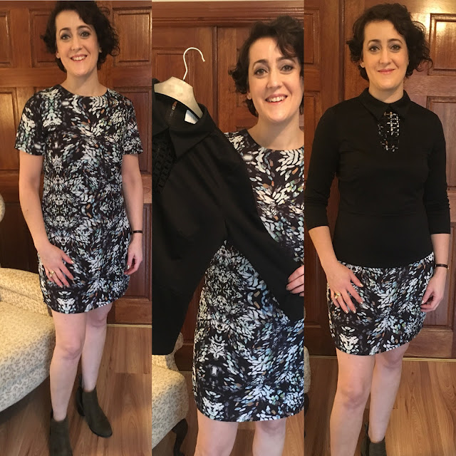 Lainey-Style-Sugarhill-Print-Dress-Black-Collar-Top-Savida