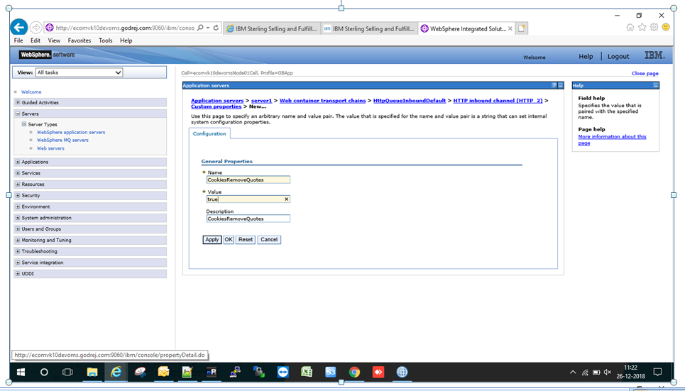 Sphere Applicaton Server and Commerce Server Administration Tips