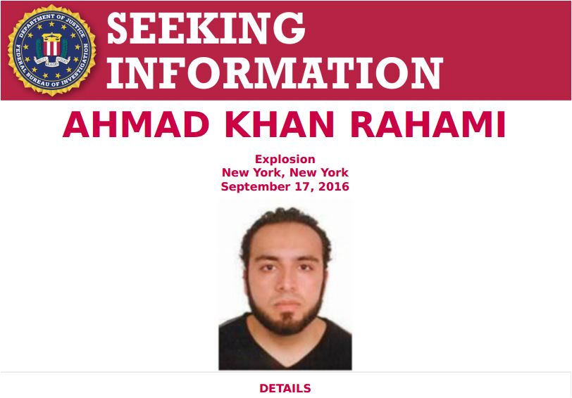 Ledakan Bom New York, FBI Memburu: Ahmad Khan Rahami