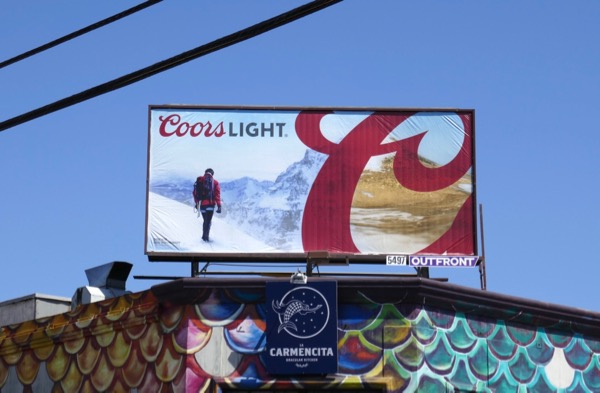 Coors Light beer billboard Coors Light beer billboard