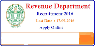  Telangana Revenue Dept Recruitment 2016 – Apply for 34 Group IV Posts 