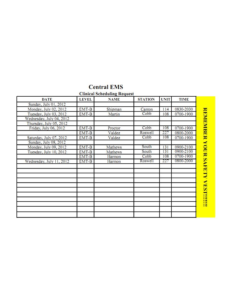 Fortis College Extern Calendars Central EMS