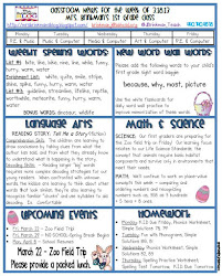 newsletter classroom march link