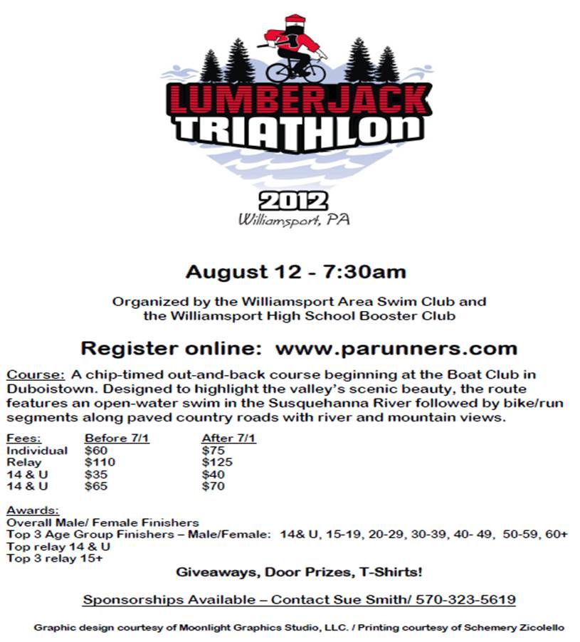 Jersey Shore (PA) Swim Lumberjack Triathlon Open Water Swim in the