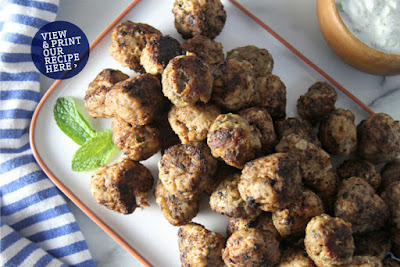 INTERNATIONAL:  GREECE: Meatballs (Keftedes) and Tzatziki Sauce