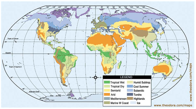 Climate zones worksheet picture