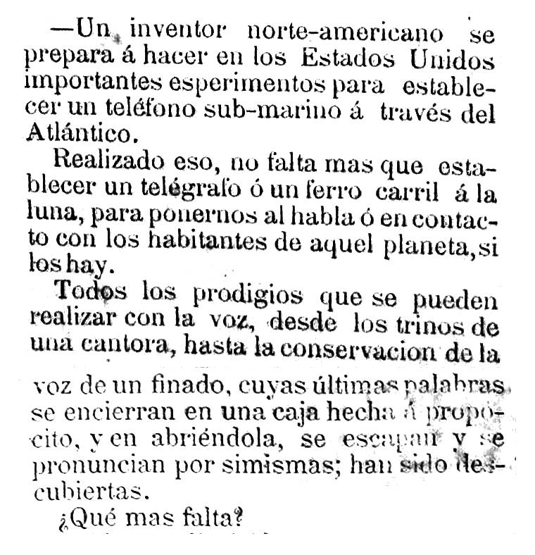 Periódico "El Iris" 5 febrero 1885